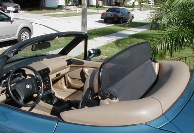 Bmw z3 wind deflector on sale with roll bars